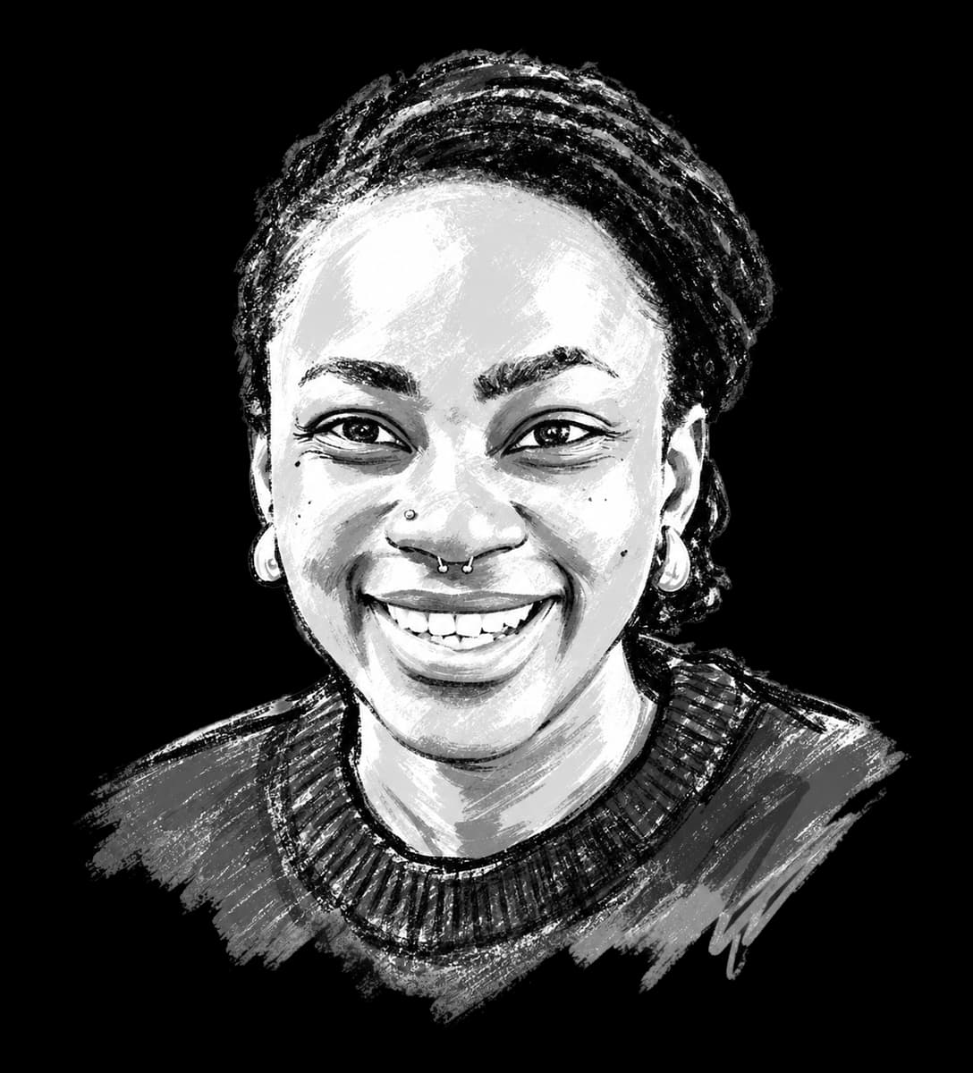 Illustrated portrait of Debbie, founder & CEO of Pineway