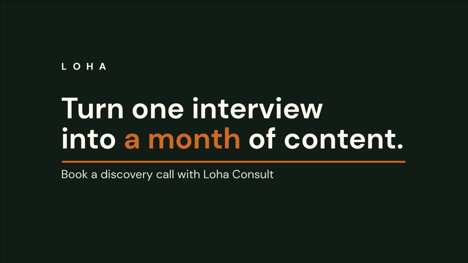 Discovery Call with Loha