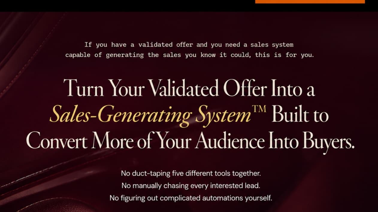Your Sales System Buildout Strategy Call 